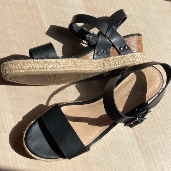 Tommy Bahama 8.5 Jona Espadrilles Wedge Sandals, Black and brown, women’s 8 1/2 - Picture 11 of 11